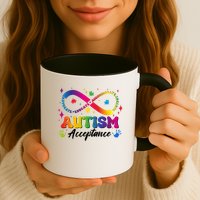 Autism Acceptance Infinity Advocate Educate Accommodate Include Mug