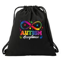 Autism Acceptance Infinity Advocate Educate Accommodate Include Drawstring Bag