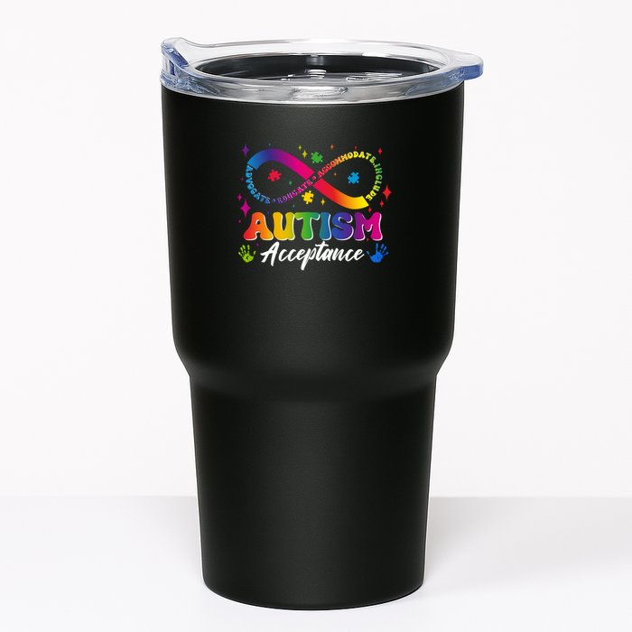 Autism Acceptance Infinity Advocate Educate Accommodate Include Tumbler
