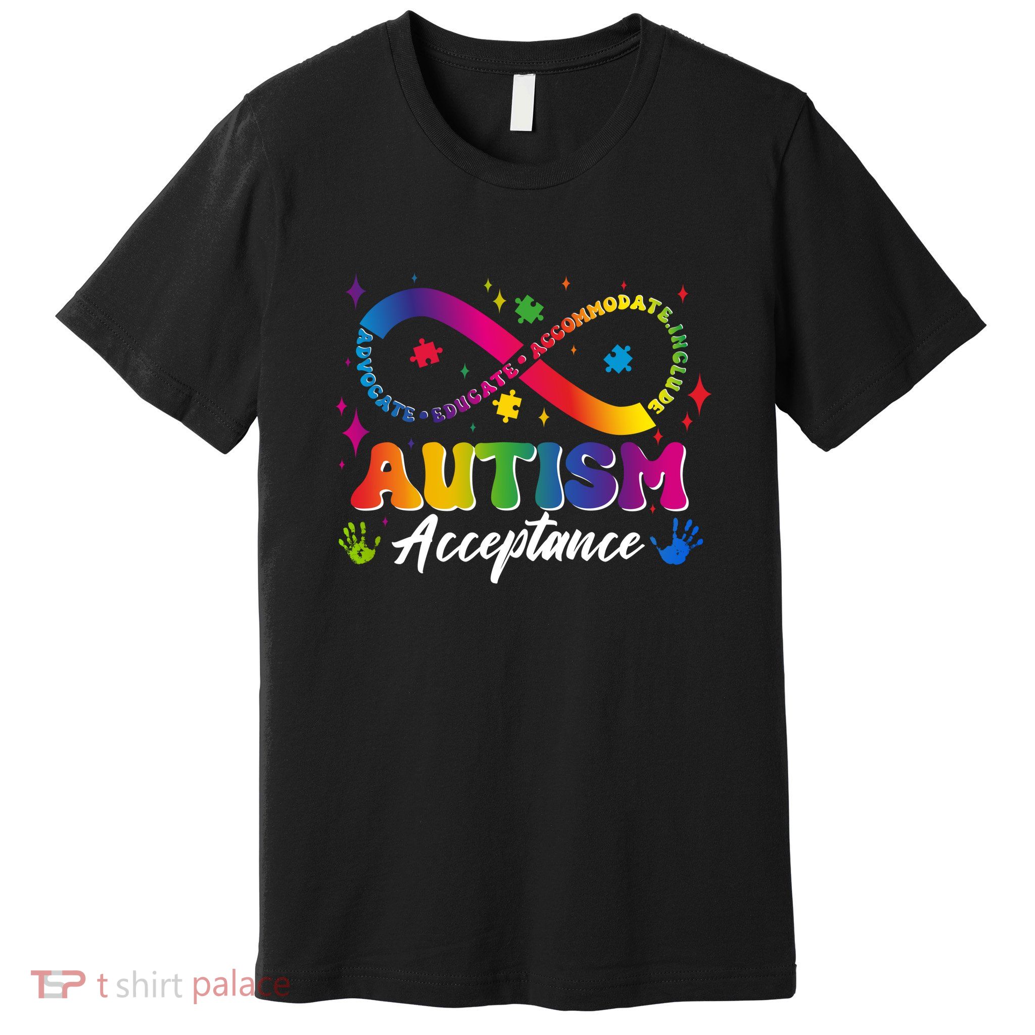 Autism Acceptance Infinity Advocate Educate Accommodate Include Premium T-Shirt