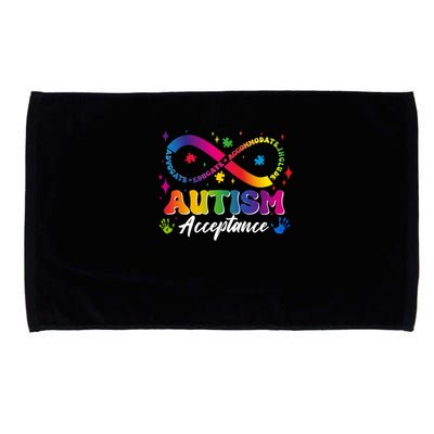 Autism Acceptance Infinity Advocate Educate Accommodate Include Microfiber Hand Towel