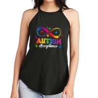 Autism Acceptance Infinity Advocate Educate Accommodate Include Women's Perfect Tri Rocker Tank