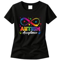 Autism Acceptance Infinity Advocate Educate Accommodate Include Womens T-Shirt