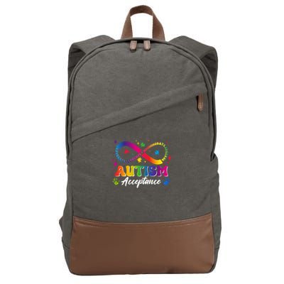Autism Acceptance Infinity Advocate Educate Accommodate Include Cotton Canvas Backpack