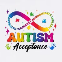 Autism Acceptance Infinity Advocate Educate Accommodate Include Garment-Dyed Sweatshirt
