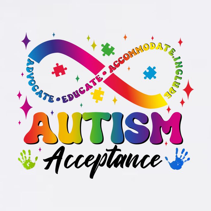 Autism Acceptance Infinity Advocate Educate Accommodate Include Garment-Dyed Sweatshirt