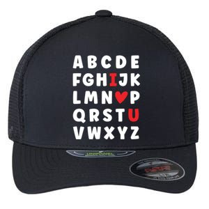 Abc Alphabet I Love You English Teacher Valentines Day Heart Cool Gift Flexfit Unipanel Trucker Cap