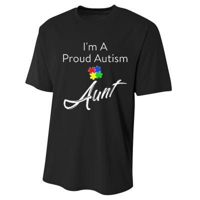 Autism Awareness I'm A Proud Autism Aunt Tee Performance Sprint T-Shirt