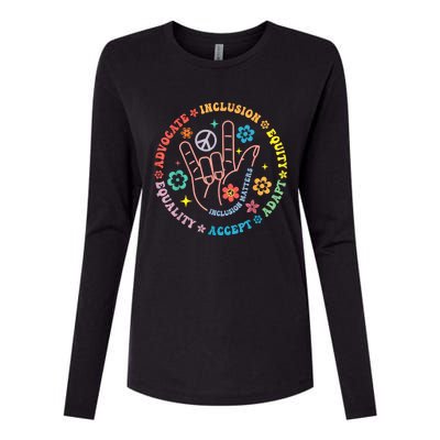 Autism Awareness Inclusion Matters Teacher Inspirational Womens Cotton Relaxed Long Sleeve T-Shirt