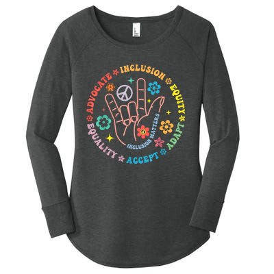 Autism Awareness Inclusion Matters Teacher Inspirational Women's Perfect Tri Tunic Long Sleeve Shirt