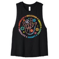 Autism Awareness Inclusion Matters Teacher Inspirational Women's Racerback Cropped Tank