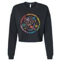 Autism Awareness Inclusion Matters Teacher Inspirational Cropped Pullover Crew