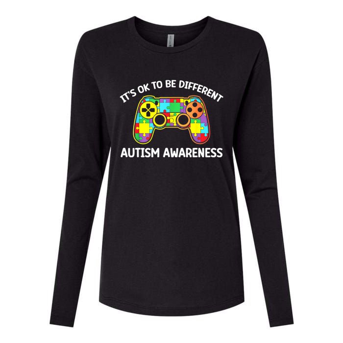 Autism Awareness Its Ok To Be Different Womens Cotton Relaxed Long Sleeve T-Shirt