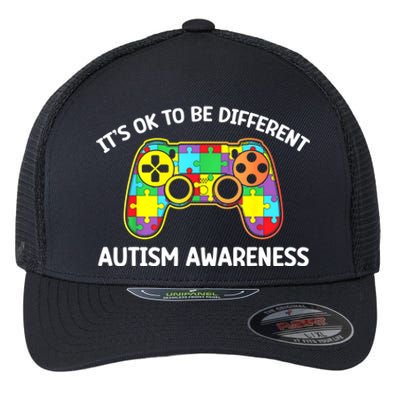 Autism Awareness Its Ok To Be Different Flexfit Unipanel Trucker Cap