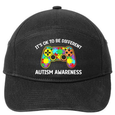 Autism Awareness Its Ok To Be Different 7-Panel Snapback Hat