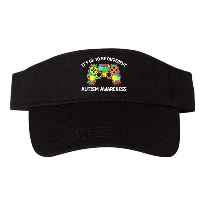 Autism Awareness Its Ok To Be Different Valucap Bio-Washed Visor