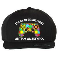 Autism Awareness Its Ok To Be Different Wool Snapback Cap