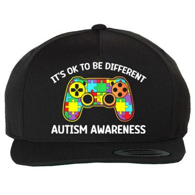 Autism Awareness Its Ok To Be Different Wool Snapback Cap