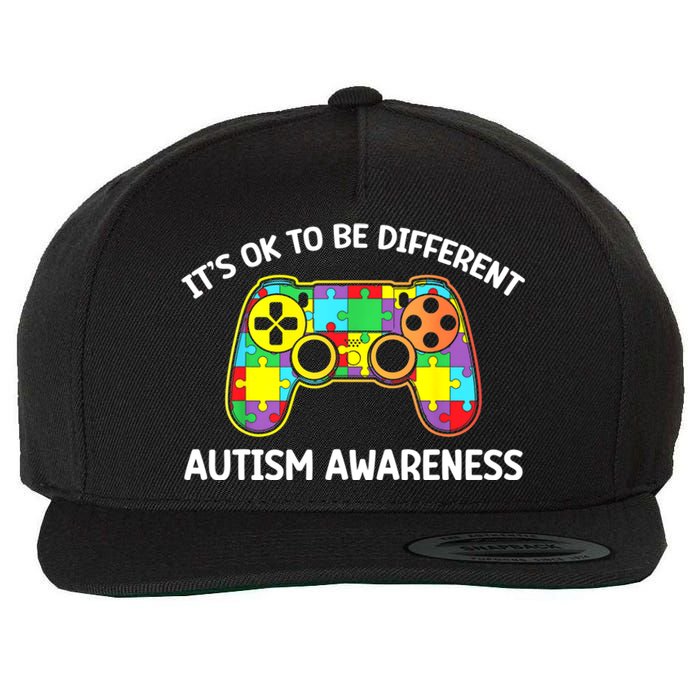 Autism Awareness Its Ok To Be Different Wool Snapback Cap