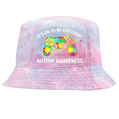 Autism Awareness Its Ok To Be Different Tie-Dyed Bucket Hat