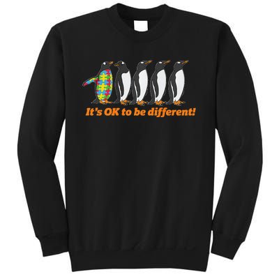 Autism Awareness It's OK To Be Different Penguin Sweatshirt