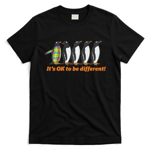 Autism Awareness It's OK To Be Different Penguin T-Shirt