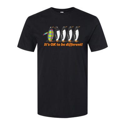 Autism Awareness It's OK To Be Different Penguin Softstyle CVC T-Shirt