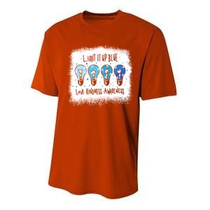 Autism Awareness I Light It Up Blue Meaningful Gift Performance Sprint T-Shirt