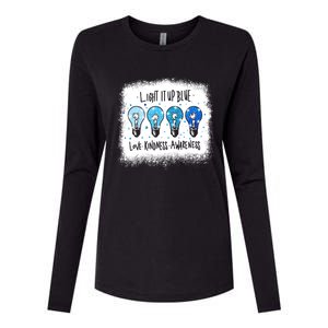 Autism Awareness I Light It Up Blue Meaningful Gift Womens Cotton Relaxed Long Sleeve T-Shirt