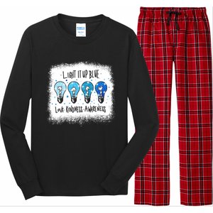 Autism Awareness I Light It Up Blue Meaningful Gift Long Sleeve Pajama Set