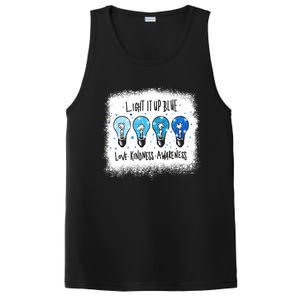 Autism Awareness I Light It Up Blue Meaningful Gift PosiCharge Competitor Tank