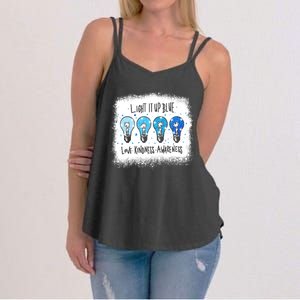 Autism Awareness I Light It Up Blue Meaningful Gift Women's Strappy Tank