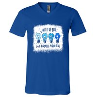 Autism Awareness I Light It Up Blue Meaningful Gift V-Neck T-Shirt