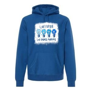 Autism Awareness I Light It Up Blue Meaningful Gift Premium Hoodie