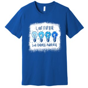 Autism Awareness I Light It Up Blue Meaningful Gift Premium T-Shirt