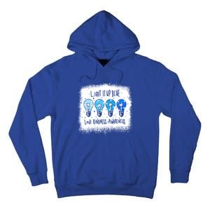 Autism Awareness I Light It Up Blue Meaningful Gift Tall Hoodie