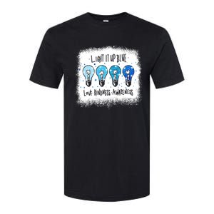 Autism Awareness I Light It Up Blue Meaningful Gift Softstyle CVC T-Shirt