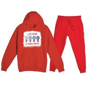 Autism Awareness I Light It Up Blue Meaningful Gift Premium Hooded Sweatsuit Set