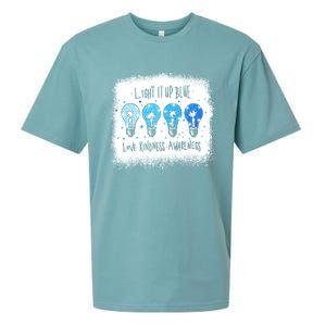 Autism Awareness I Light It Up Blue Meaningful Gift Sueded Cloud Jersey T-Shirt