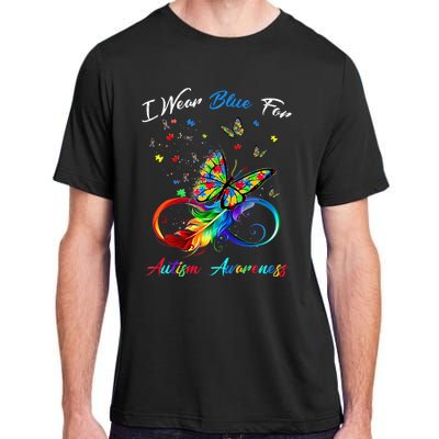 Autism Awareness I Wear Blue For Autism Awareness Adult ChromaSoft Performance T-Shirt