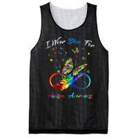 Autism Awareness I Wear Blue For Autism Awareness Mesh Reversible Basketball Jersey Tank