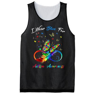 Autism Awareness I Wear Blue For Autism Awareness Mesh Reversible Basketball Jersey Tank