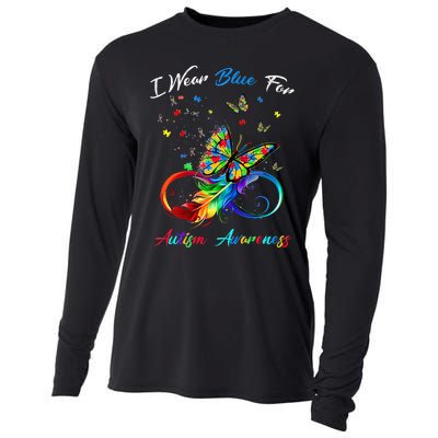 Autism Awareness I Wear Blue For Autism Awareness Cooling Performance Long Sleeve Crew