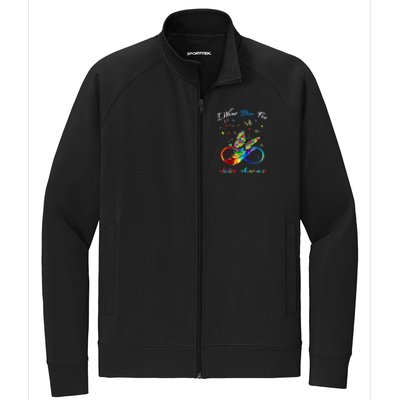 Autism Awareness I Wear Blue For Autism Awareness Stretch Full-Zip Cadet Jacket