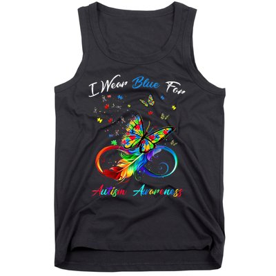 Autism Awareness I Wear Blue For Autism Awareness Tank Top