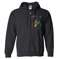 Autism Awareness I Wear Blue For Autism Awareness Full Zip Hoodie