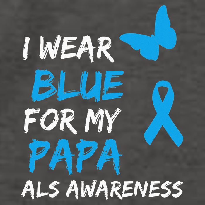 ALS Awareness I Wear Blue For My Papa Ribbon Vector Backpack