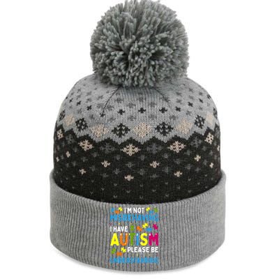 Autism Awareness Im Not Misbehaving I Have Autism The Baniff Cuffed Pom Beanie