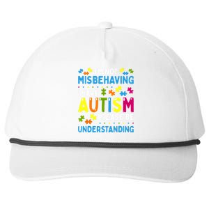 Autism Awareness Im Not Misbehaving I Have Autism Snapback Five-Panel Rope Hat