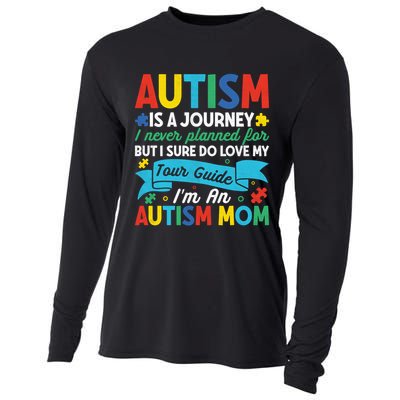 Autism Awareness Is A Journey Autistic Proud Autism Mom Cool Gift Cooling Performance Long Sleeve Crew
